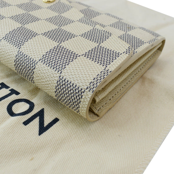 LOUIS VUITTON Damier Azur Sarah Wallet White