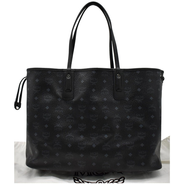 MCM Large Liz Visetos Reversible Shopper Tote Bag Black