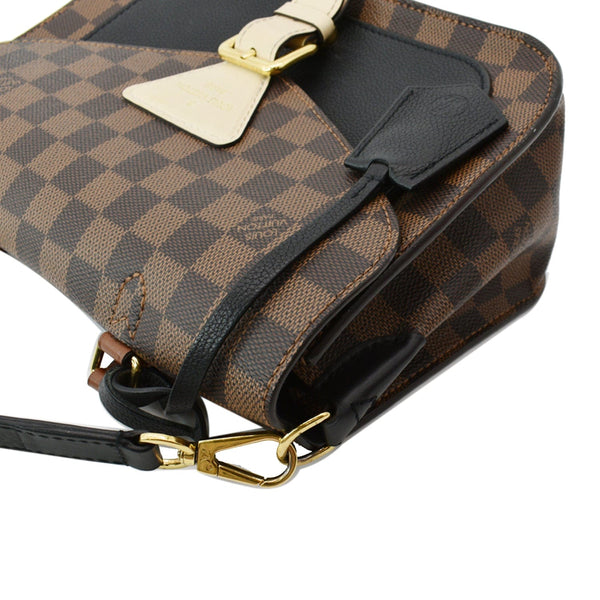 LOUIS VUITTON Beaumarchais Damier Ebene Shoulder Bag Brown