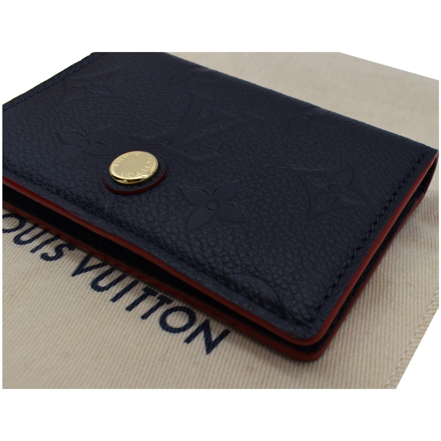 Louis Vuitton Multicartes M67263 Empreinte Leather Card Case Marine Rouge