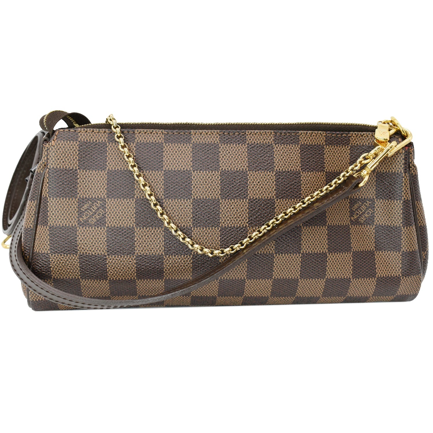 Louis Vuitton Eva Handbag Damier Crossbody Brown Leather