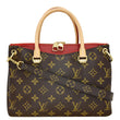 LOUIS VUITTON Pallas BB Monogram Canvas Satchel Crossbody Bag Brown