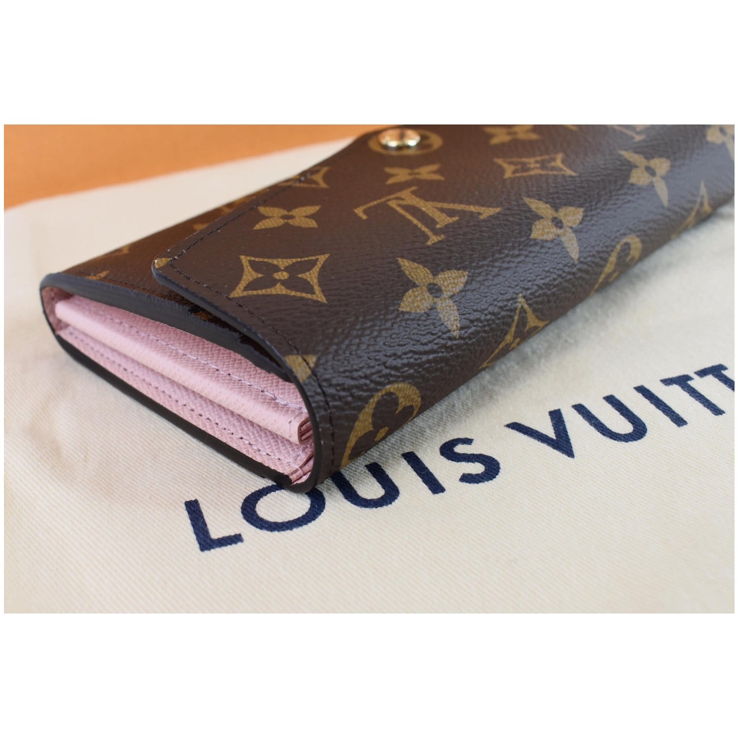 Louis Vuitton Monogrammed Canvas Sarah Wallet w/ Chain Shoulder