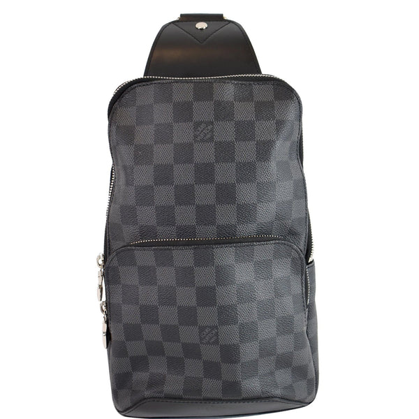 LOUIS VUITTON Avenue Sling Damier Graphite Crossbody Bag Black