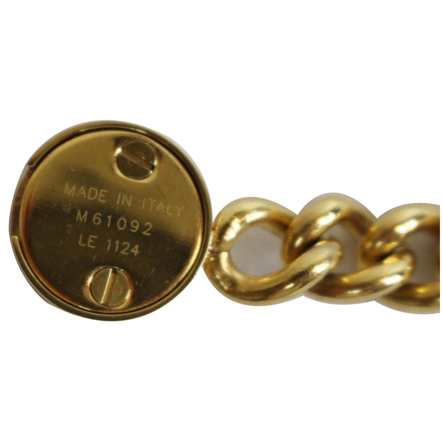 Louis Vuitton Monogram Colors Chain-Link Bracelet - Brass Link