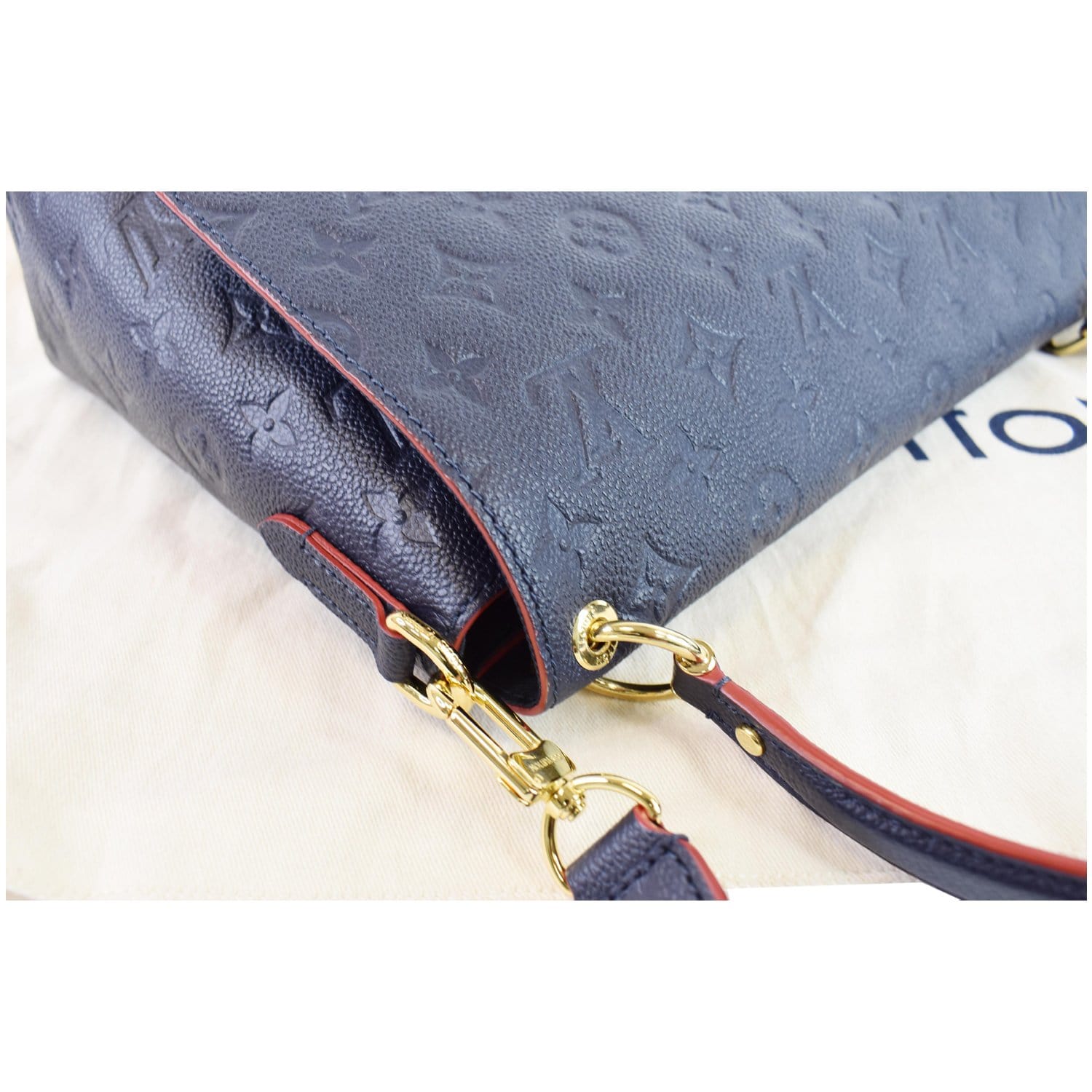 Louis Vuitton Marine/Rouge Monogram Empreinte Leather Blanche MM Bag -  Yoogi's Closet