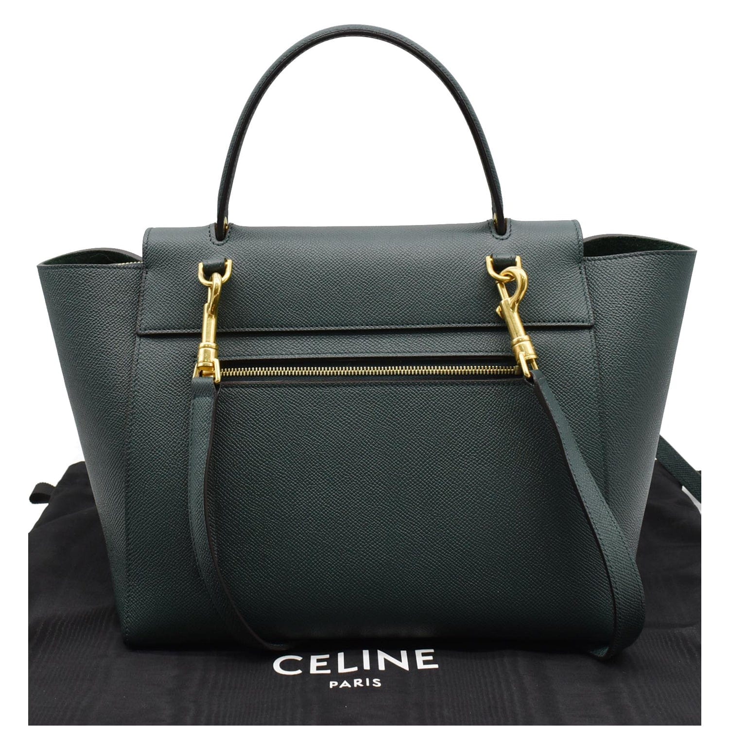 CELINE Belt bag MINI Black leather Women's Shoulder & Hand carry Authentic