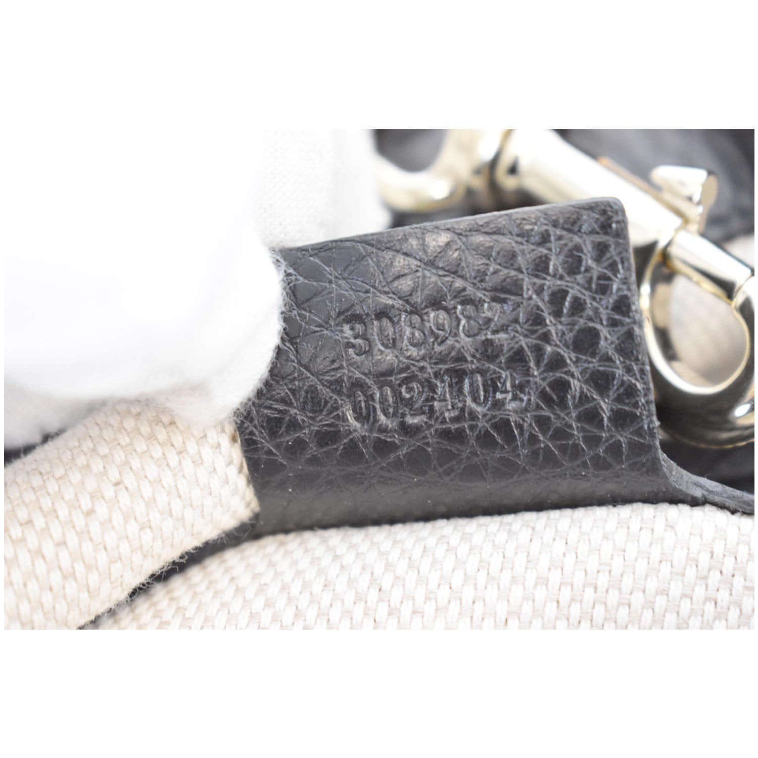 Authentic GUCCI SOHO Leather Chain Shoulder Bag Black