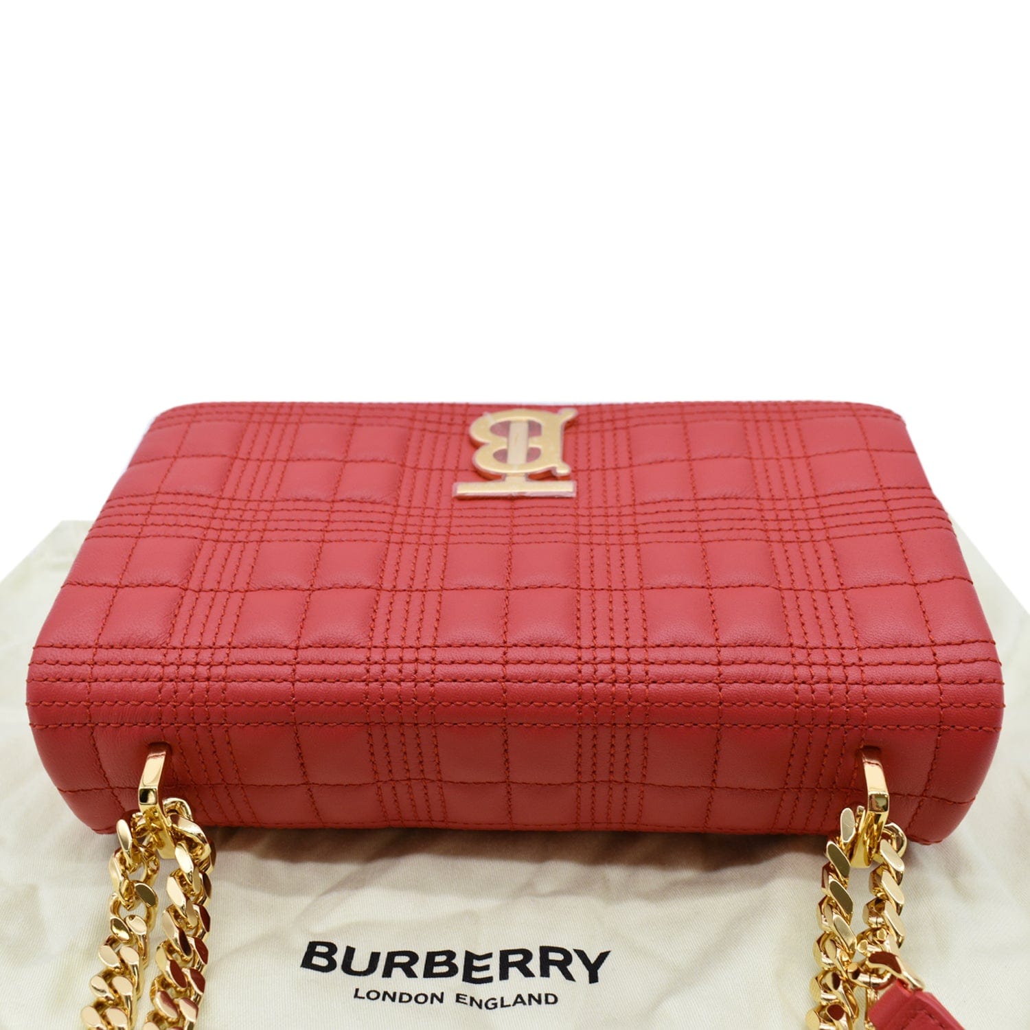 Burberry Lola Quilted Leather Twin Pouch-On-Strap Primrose Pink