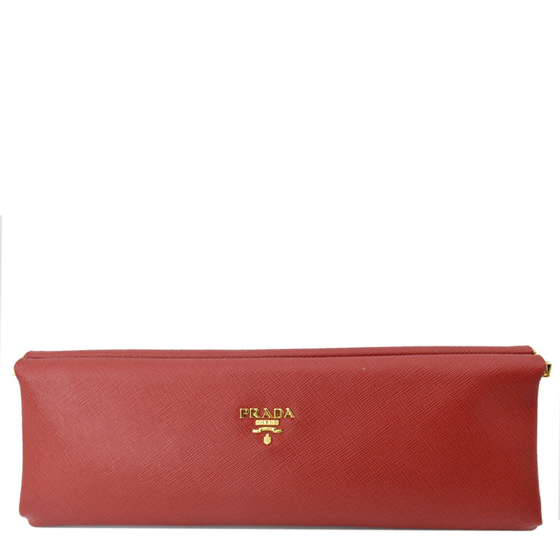 Leather clutch bag Prada Red in Leather - 36002597