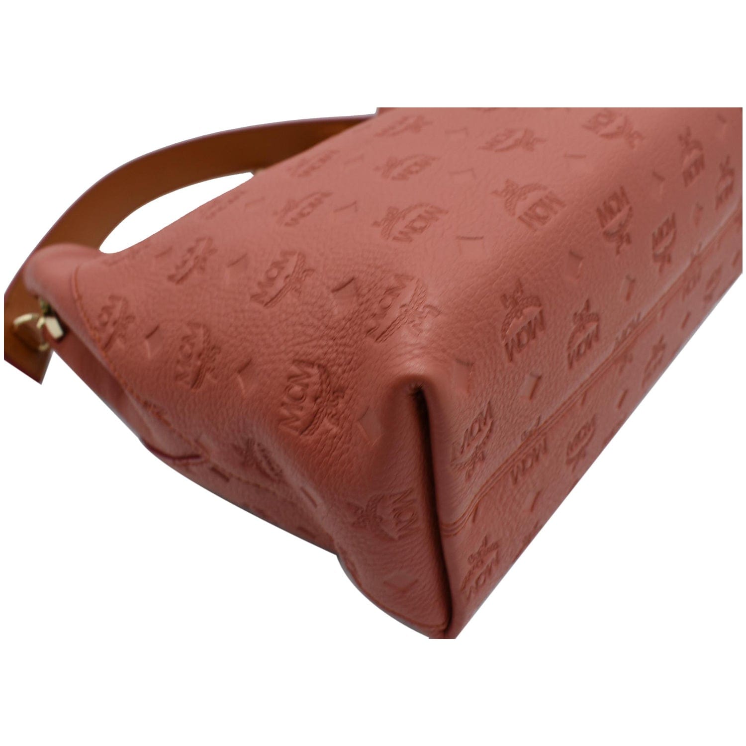 $990 MCM Women's Brown Klara Monogram Medium Visetos Leather Shoulder Hobo  Bag