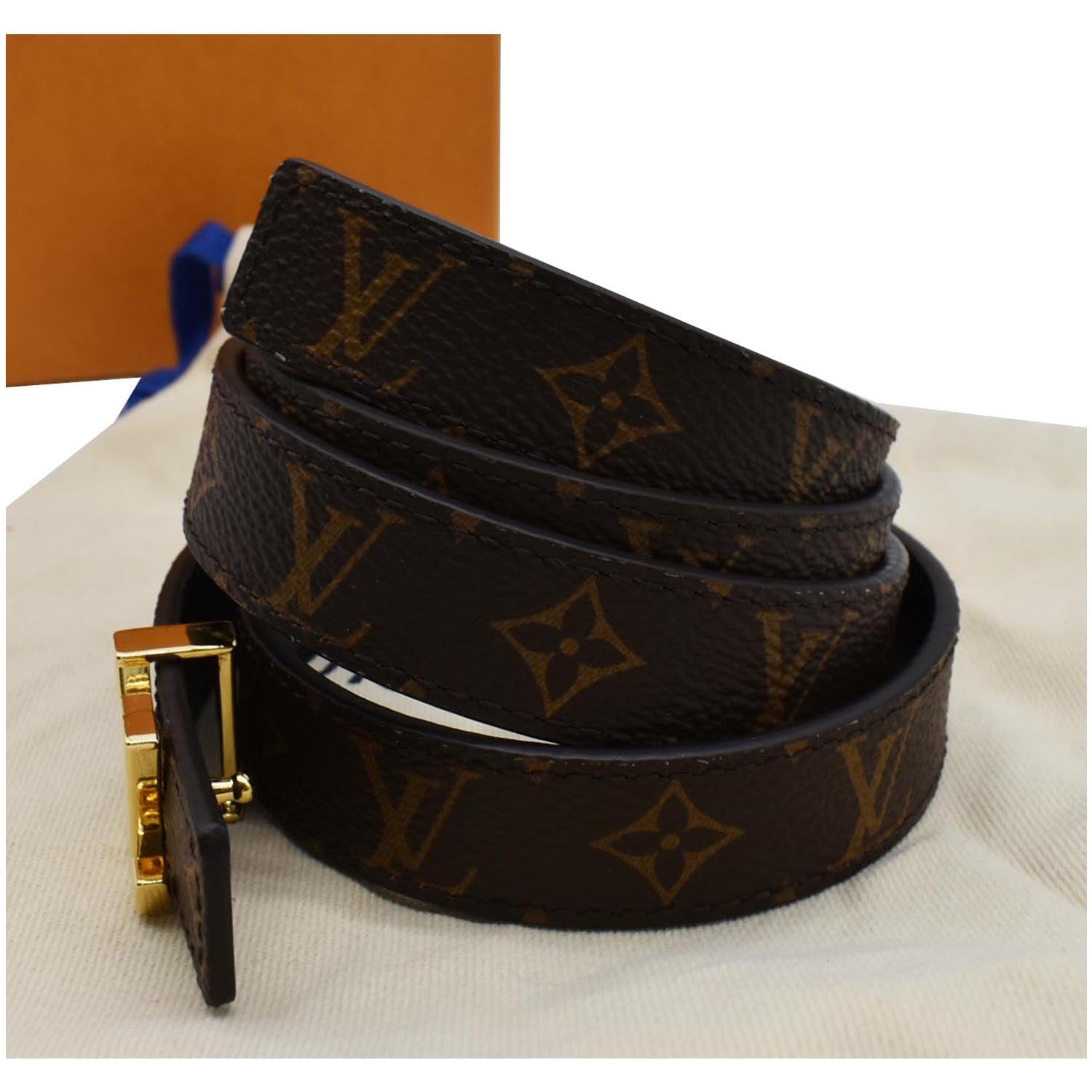 Louis Vuitton Black/Brown Leather Initiales Belt 90CM Louis Vuitton