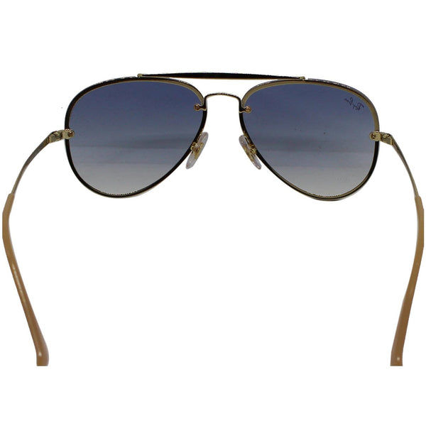 RAY-BAN RB3584N 001/19 Blaze Aviator Gold Sunglasses Light Blue Gradient Lens