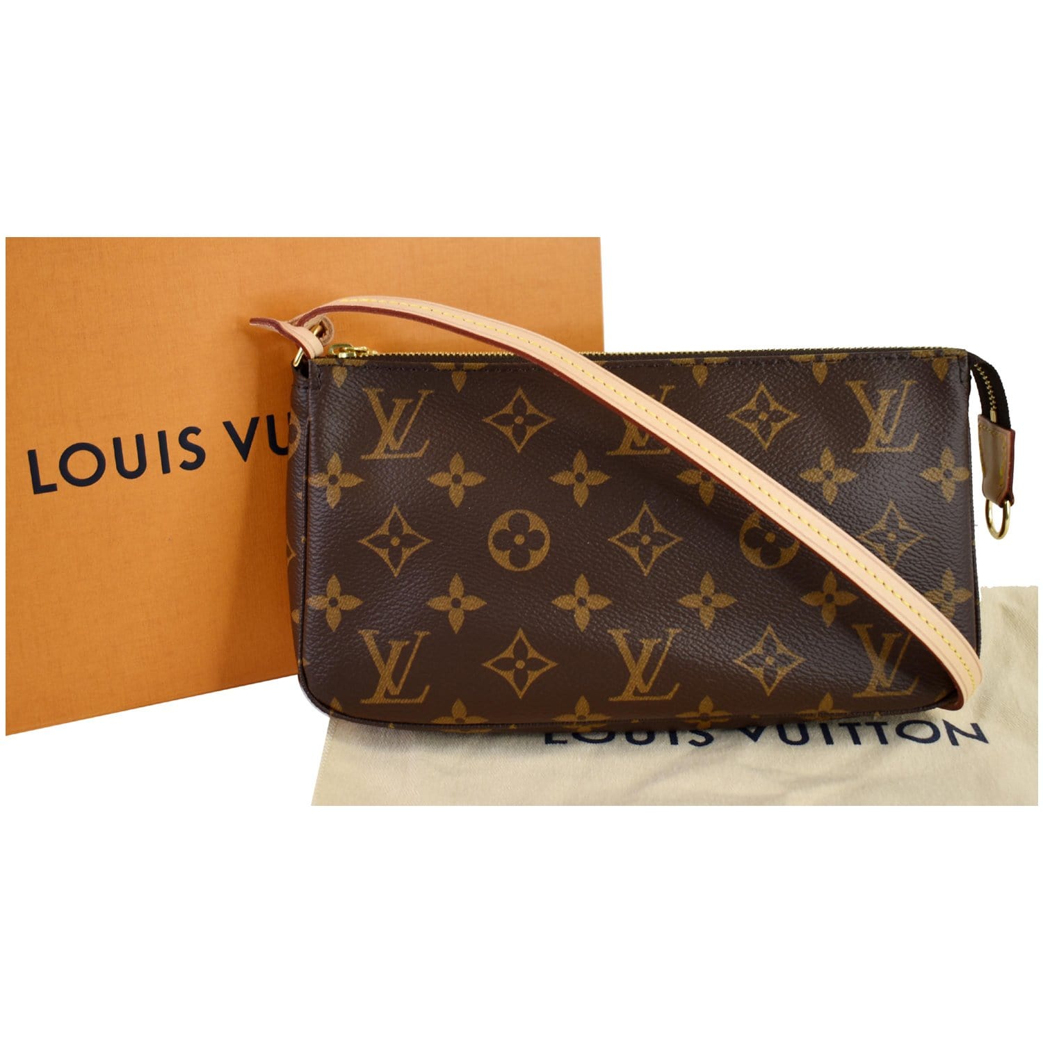 Louis Vuitton Mini Pochette Damier Ebene Accessoires Pouch Brown