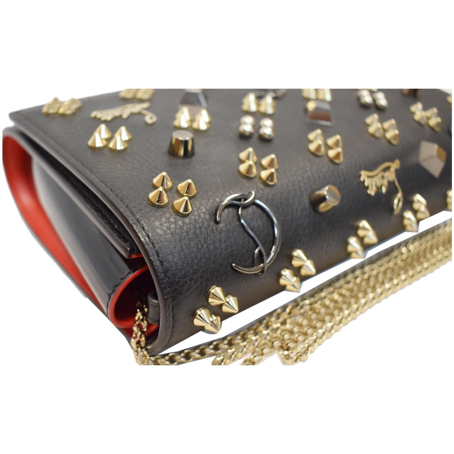 Christian Louboutin Paloma Spiked Leather Clutch Crossbody Bag, Designer  code: 3175013, Luxury Fashion Eshop