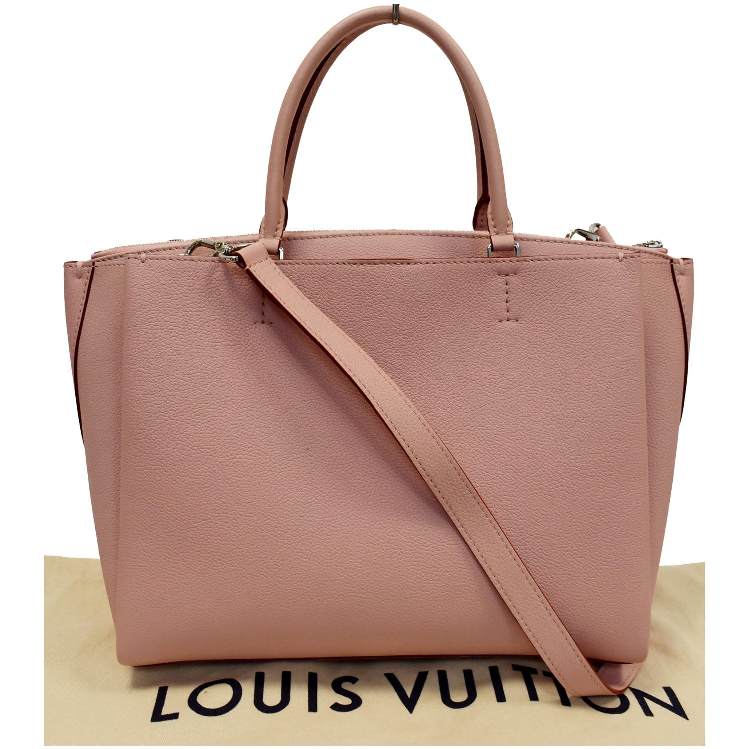 Louis Vuitton Pink Lockit Chain Leather Tote Bag Metal Pony-style calfskin  ref.234134 - Joli Closet