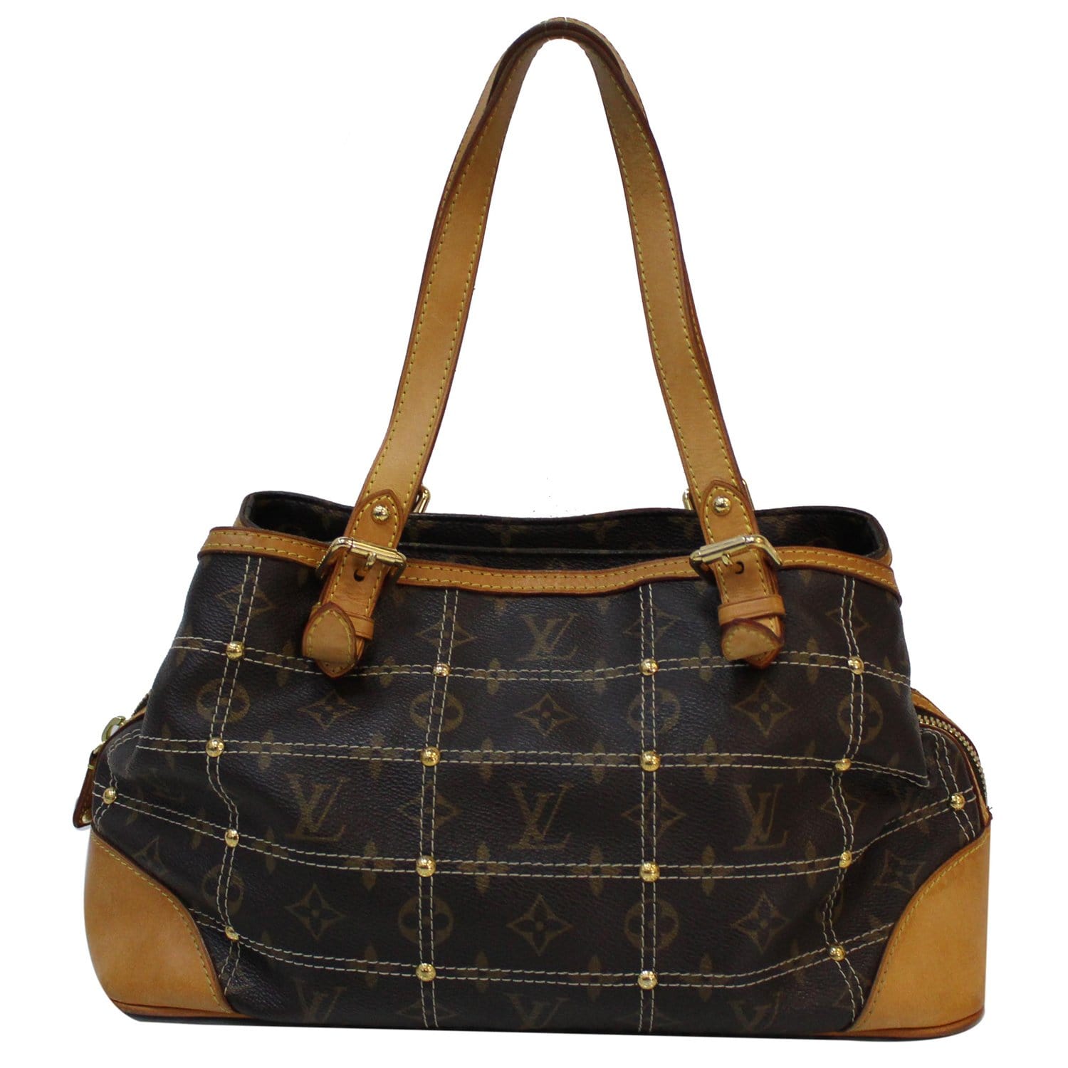 Louis Vuitton V Serigraph Tote Nomade Leather Brown 10807528