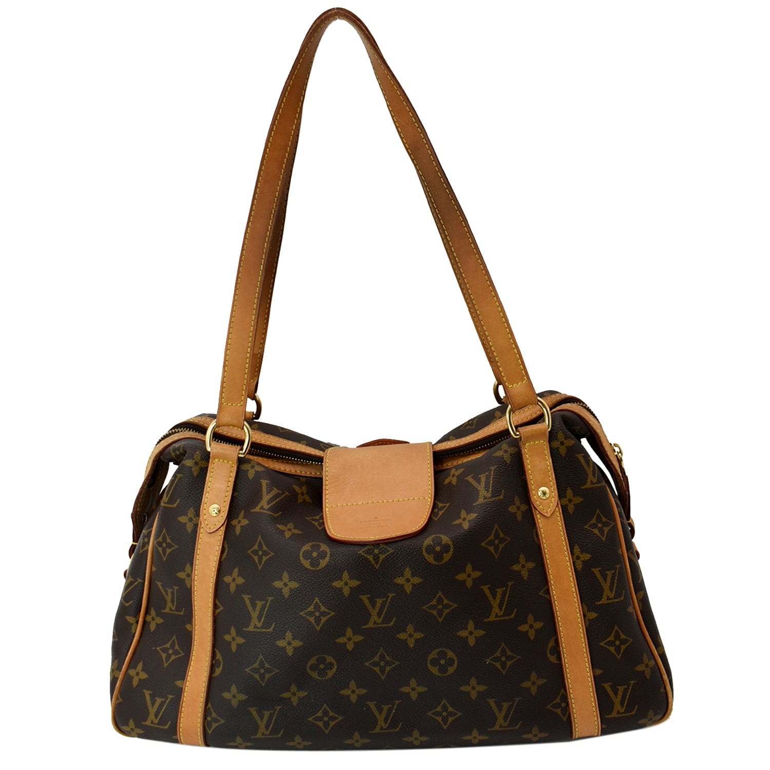 LOUIS VUITTON Stresa PM Monogram Canvas Shoulder Bag Brown