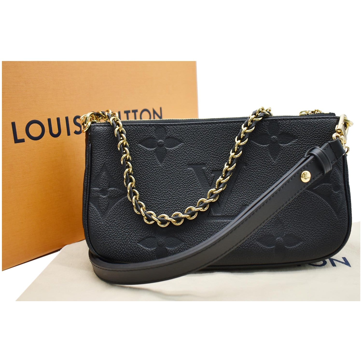 Louis Vuitton LV Multi pochette accessories Black Leather ref