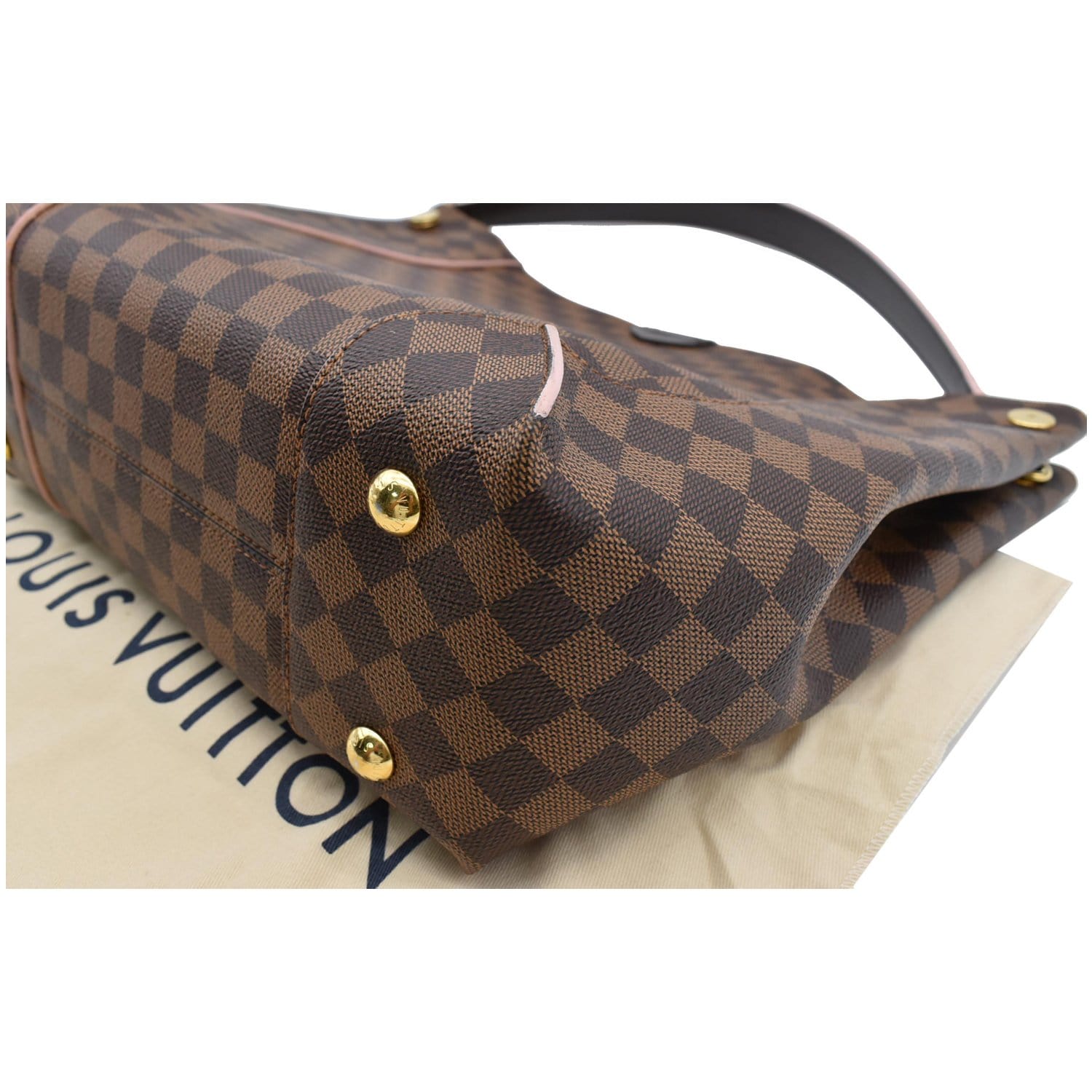 Louis Vuitton Red x Damier Ebene Caissa Hobo Bag 3L414 For Sale at