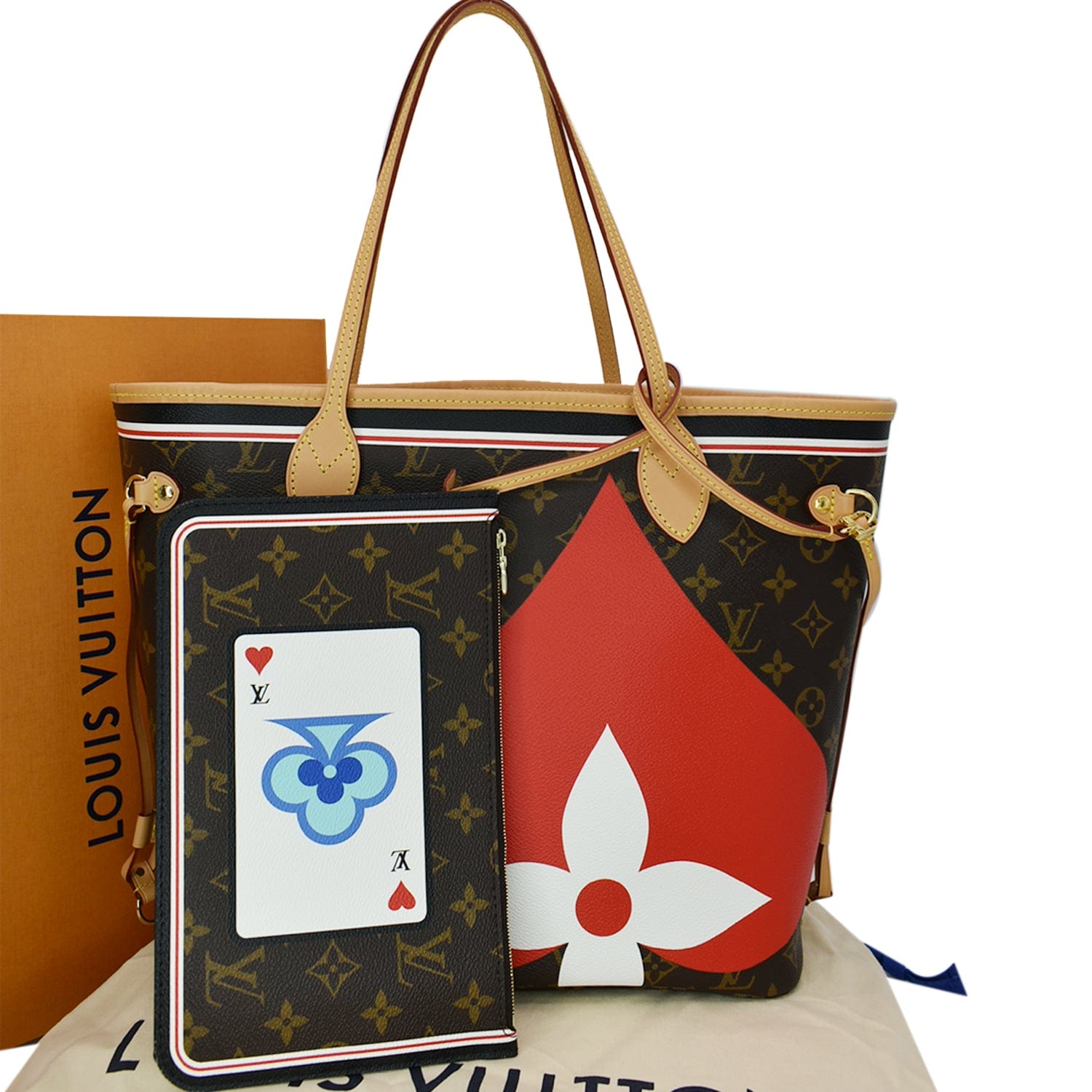 Louis Vuitton Limited Edition White Multicolor Monogram Canvas Game on Neverfull mm Bag