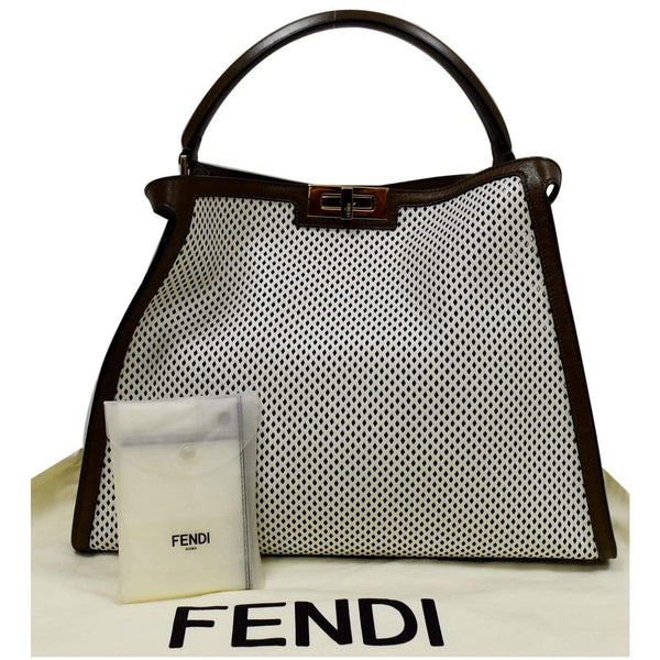 Fendi Peekaboo X-Lite Large Perforated Leather Shoulder bag