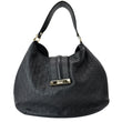 GUCCI New Web Guccissima Leather Hobo Bag Black 233604