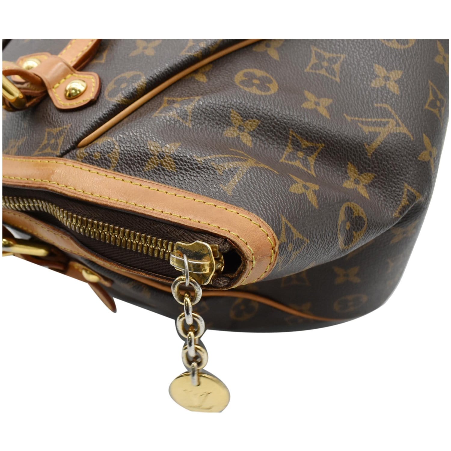 Tivoli cloth handbag Louis Vuitton Brown in Cloth - 29870995