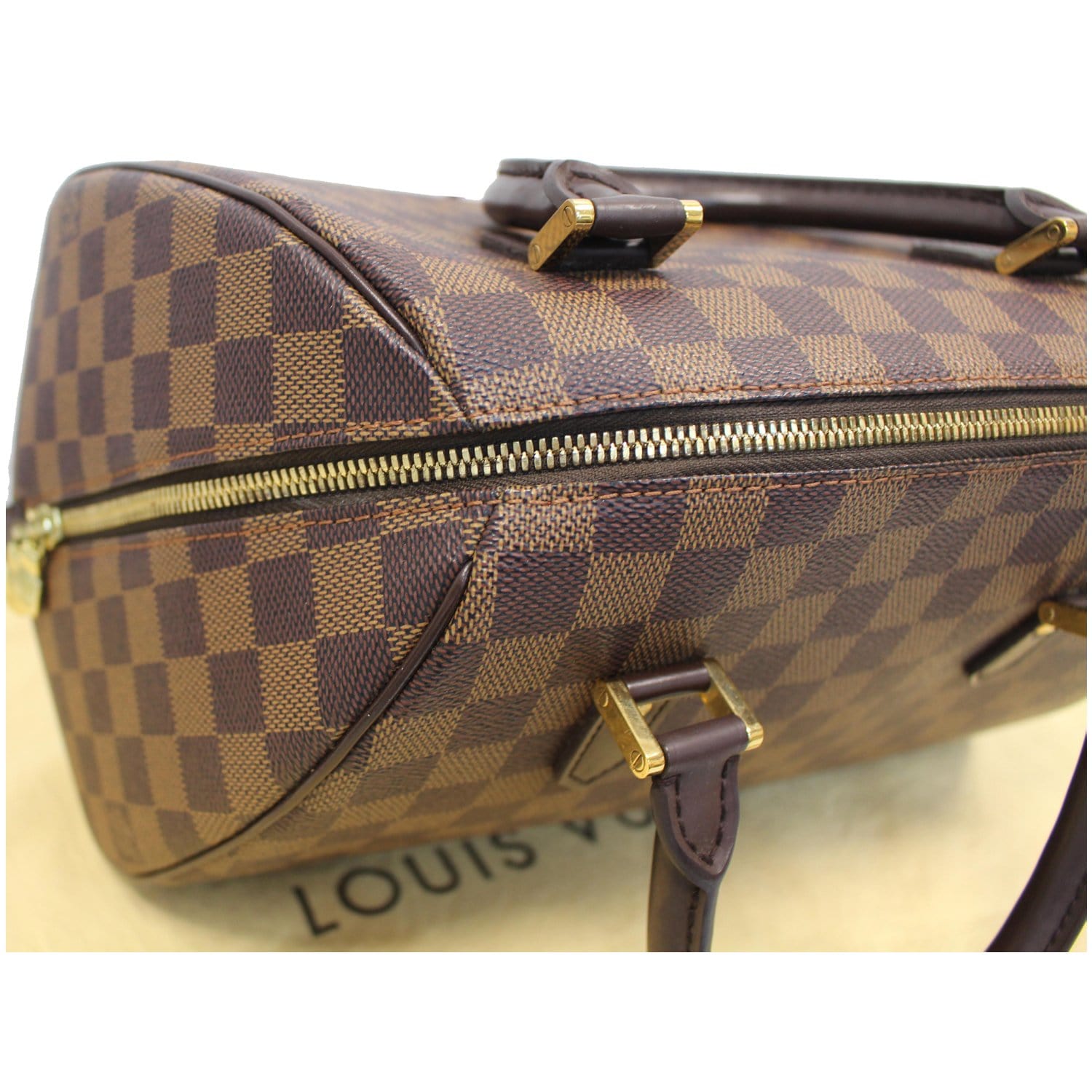 Louis Vuitton Discontinued Damier Ebene Ribera MM Dome Satchel 30L26a For  Sale at 1stDibs