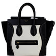 CELINE Mini Luggage Calfskin Leather Tote Bag Bi-Color