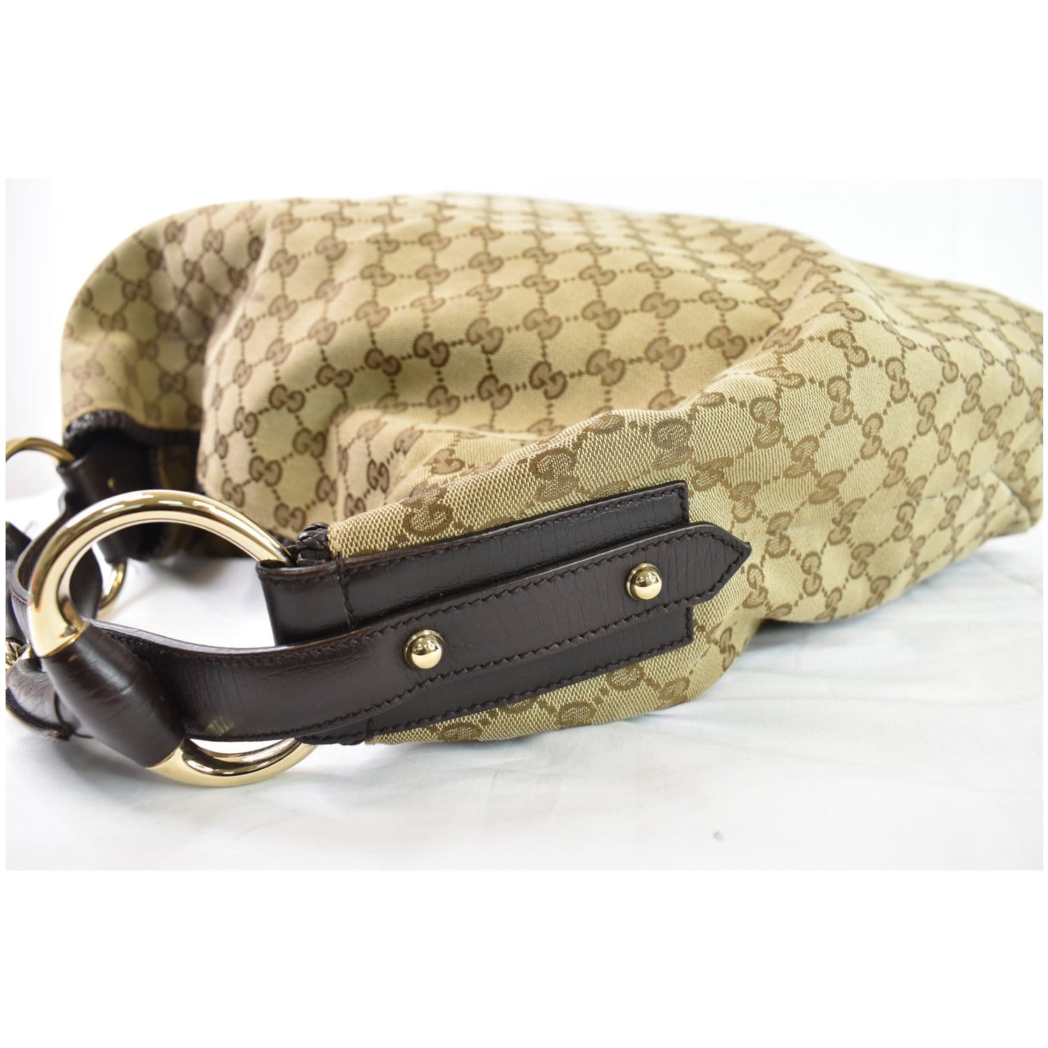 Gucci GG Canvas Large Horsebit Hobo - Neutrals Hobos, Handbags