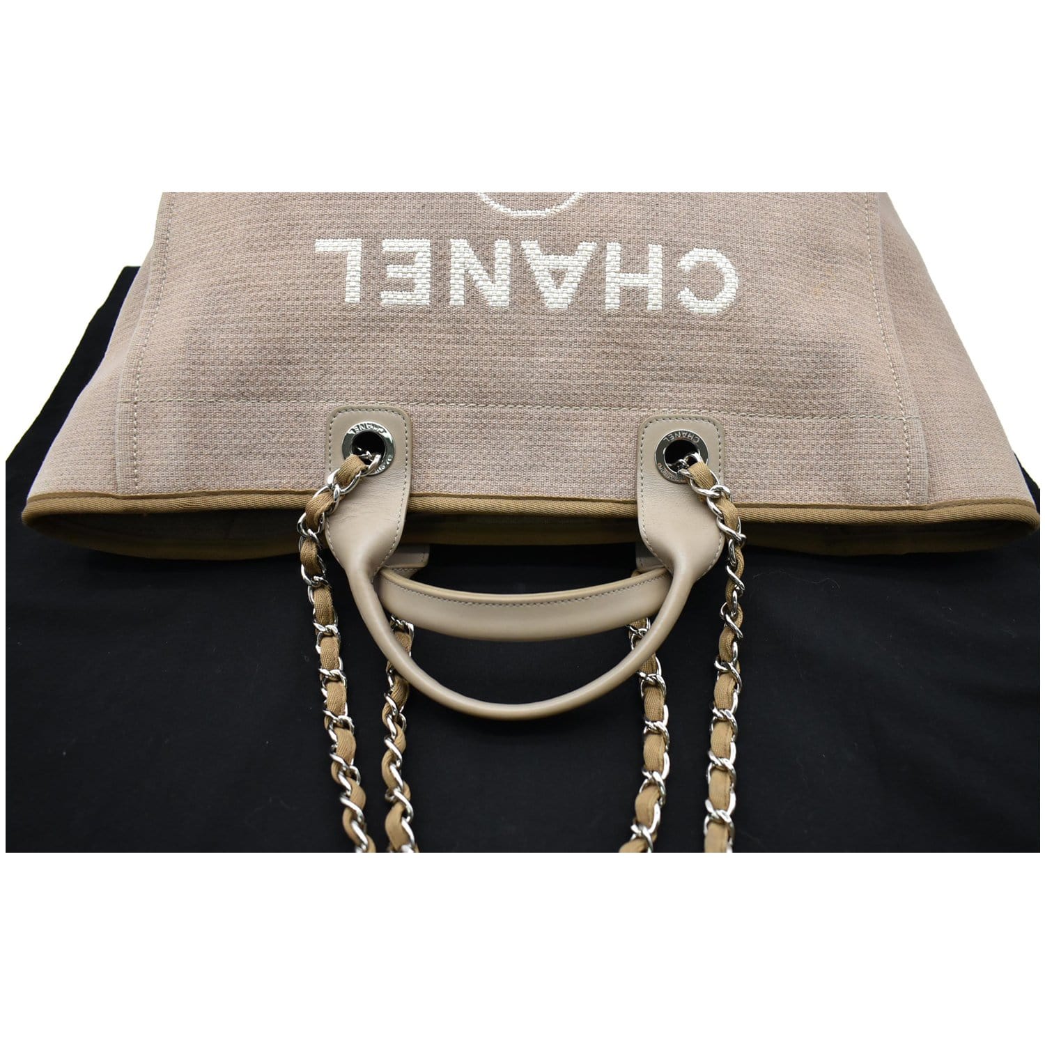 Chanel Beige Canvas Deauville Tote Bag Chanel