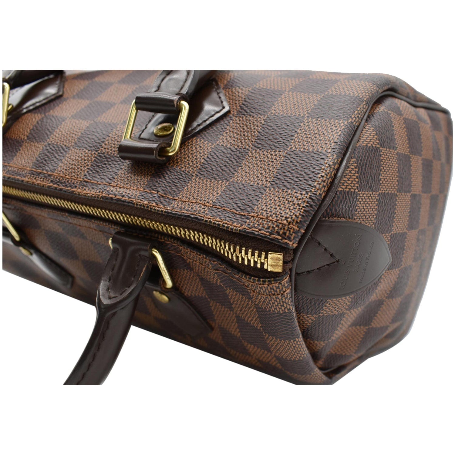 Speedy doctor 25 cloth bag Louis Vuitton Brown in Cloth - 24191739