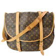 LOUIS VUITTON Saumur 43 XL Large Monogram Canvas Shoulder Bag Brown