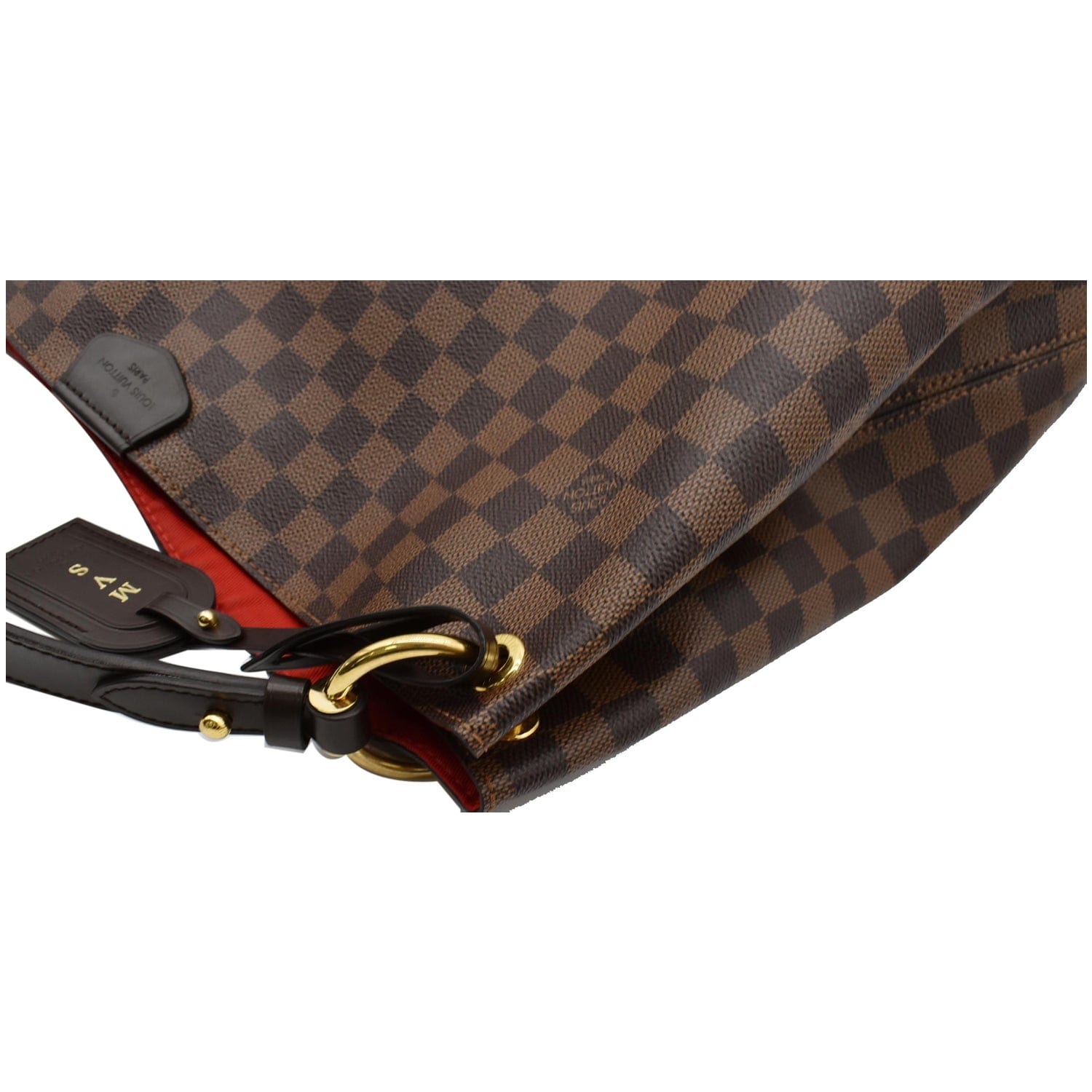 Louis Vuitton Graceful PM Shoulder Bag in Brown Damier Ebene Canvas