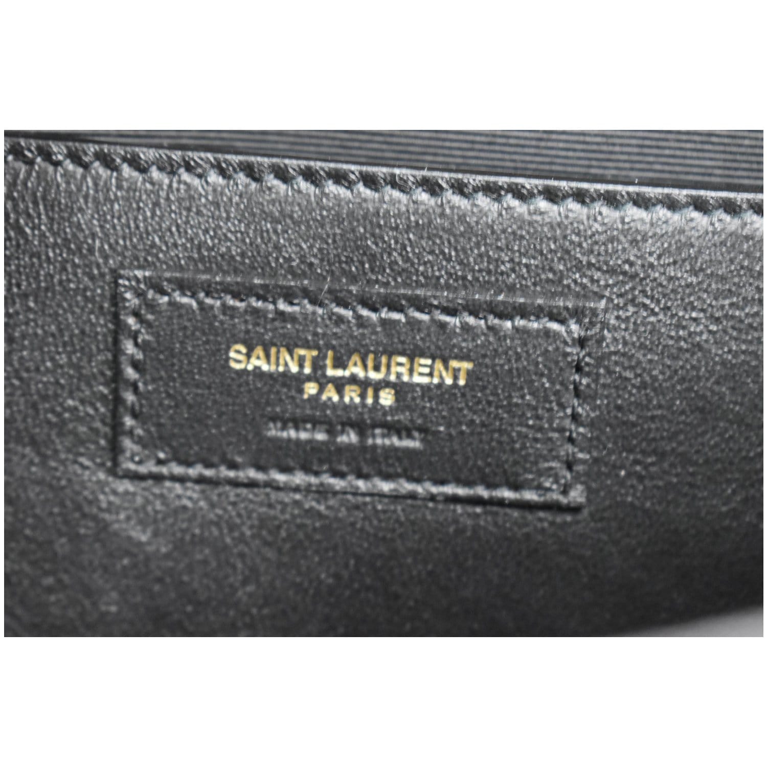 Ysl Saint Laurent slp Kate chain clutch bag in winkled leather