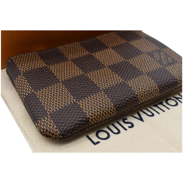 LOUIS VUITTON Pochette Key Cles Damier Ebene Coin Case Brown