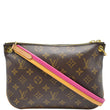 Louis Vuitton Lorette Monogram Canvas Shoulder Bag Brown