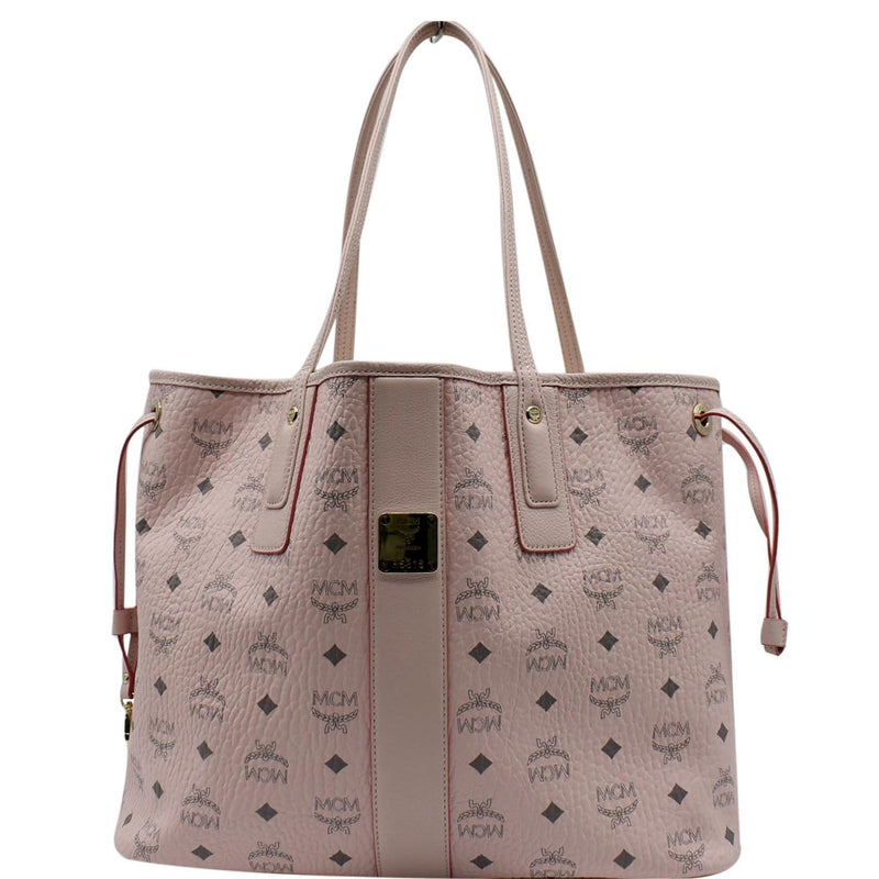 MCM Visetos Medium Liz Reversible Shopper Tote Soft Pink 1248166