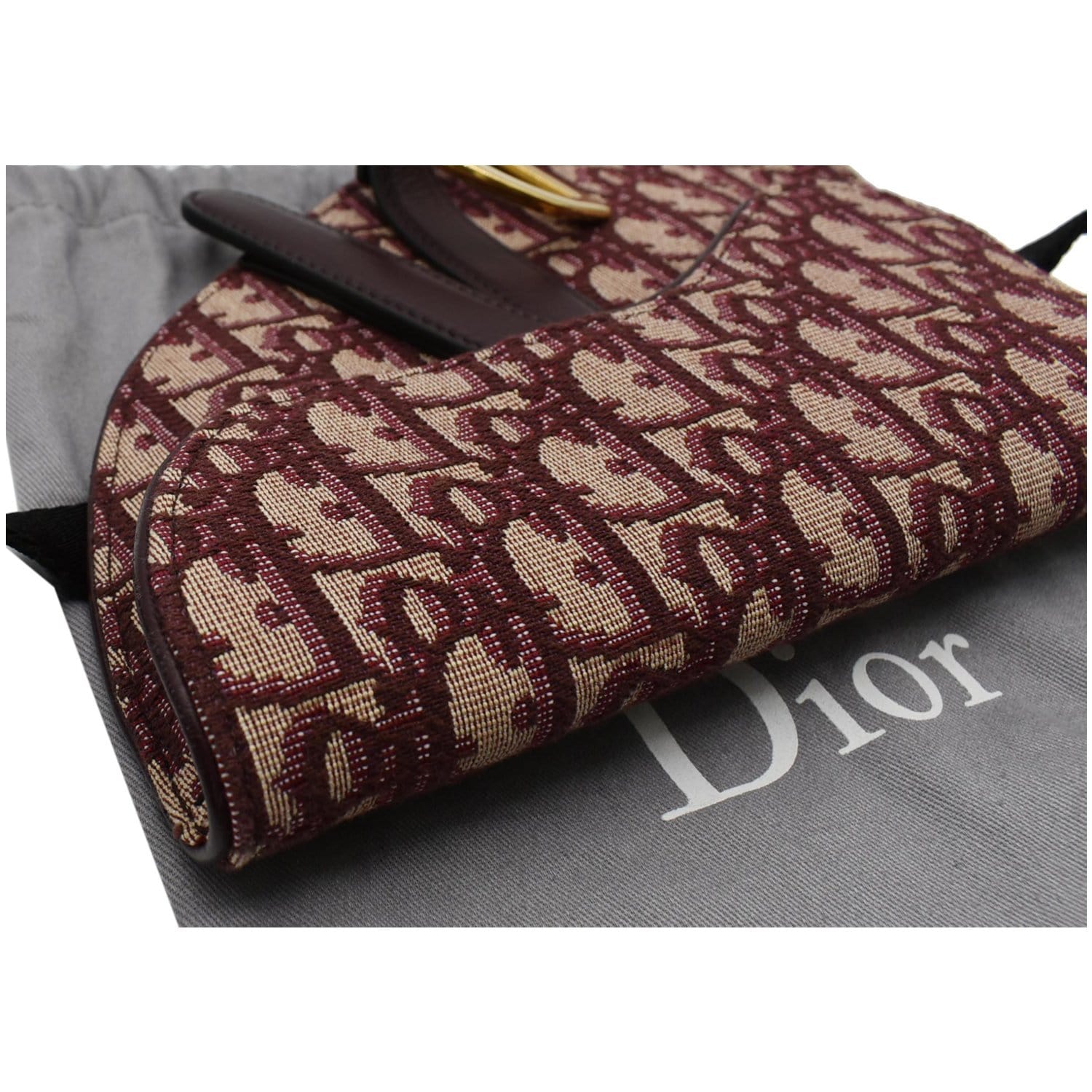 Dior Maroon Oblique Canvas and Leather Saddle Belt Bag Dior | The Luxury  Closet