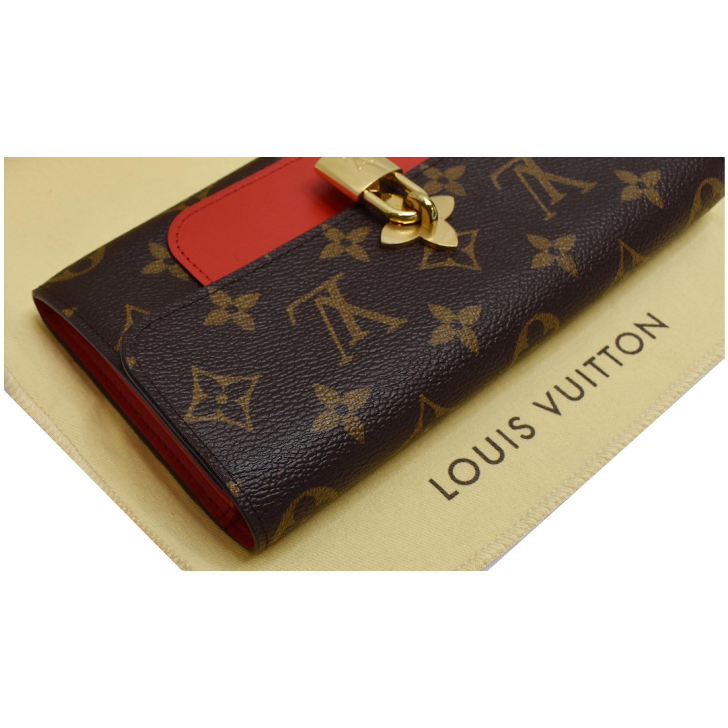Louis Vuitton - Red Monogram Coated Canvas Flower Wallet