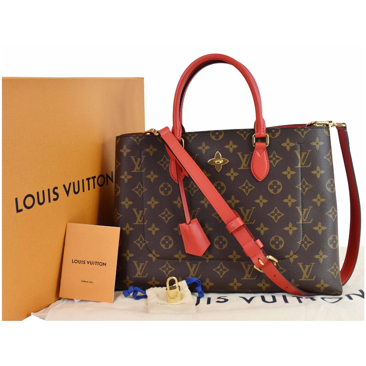 Louis Vuitton - Authenticated Handbag - Cloth Brown Floral for Women, Very Good Condition