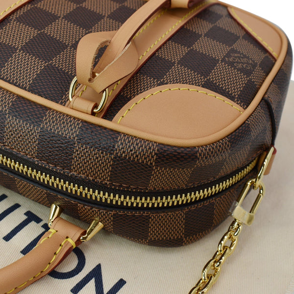 LOUIS VUITTON Valisette Souple BB Damier Ebene Shoulder Bag Brown