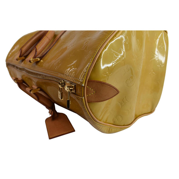 LOUIS VUITTON Keepall 45 Vernis Travel Bag Yellow