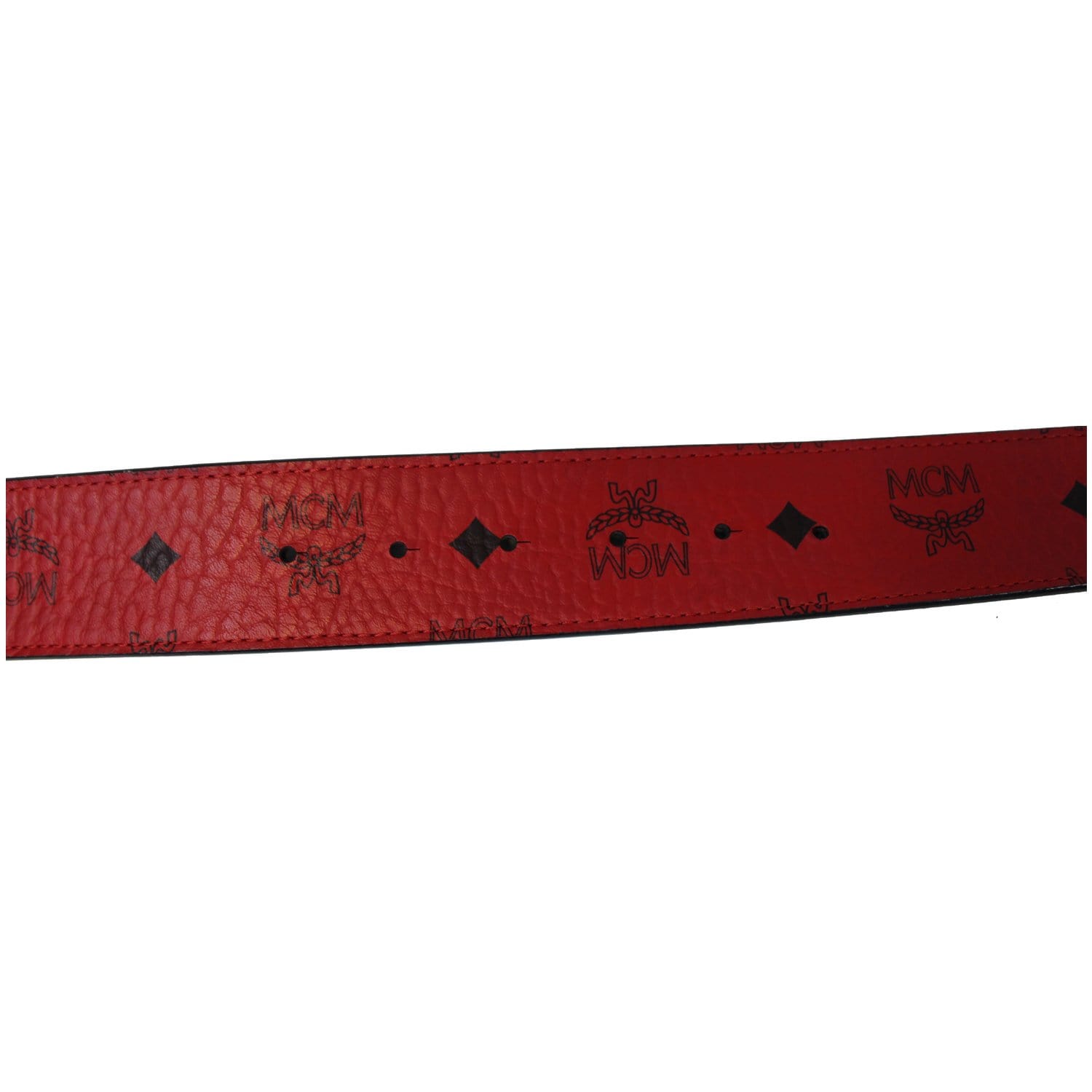 Leather belt MCM Red size 95 cm in Leather - 28672942