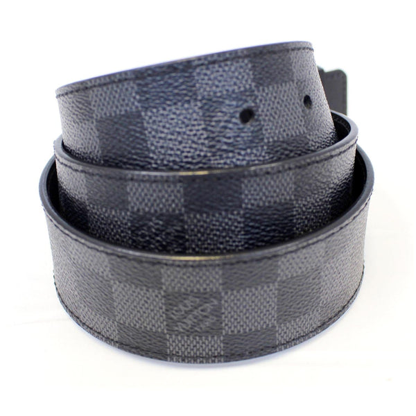 Louis Vuitton Damier Graphite belt -  front view