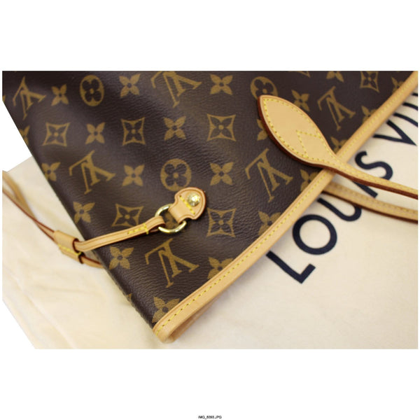 LOUIS VUITTON Neverfull MM Monogram Canvas Tote Shoulder Bag Rose Ballerine