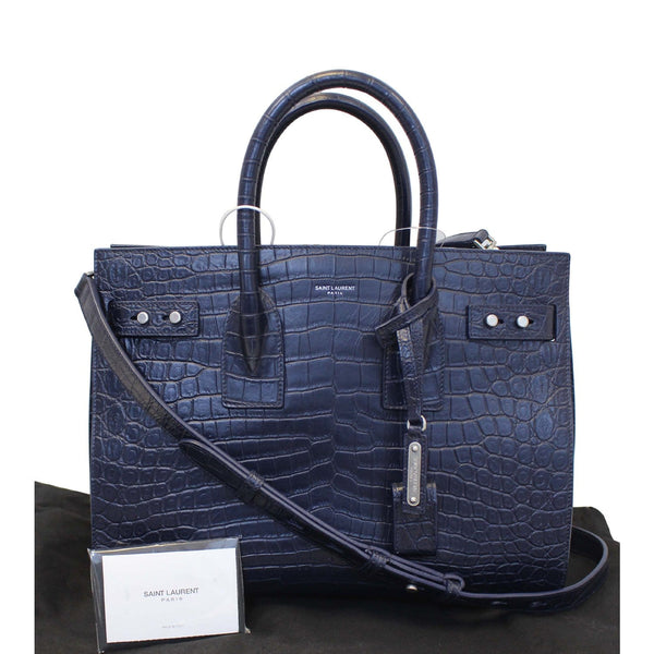 YVES SAINT LAURENT Sac de Jour Small Crocodile-Embossed Satchel Bag-US