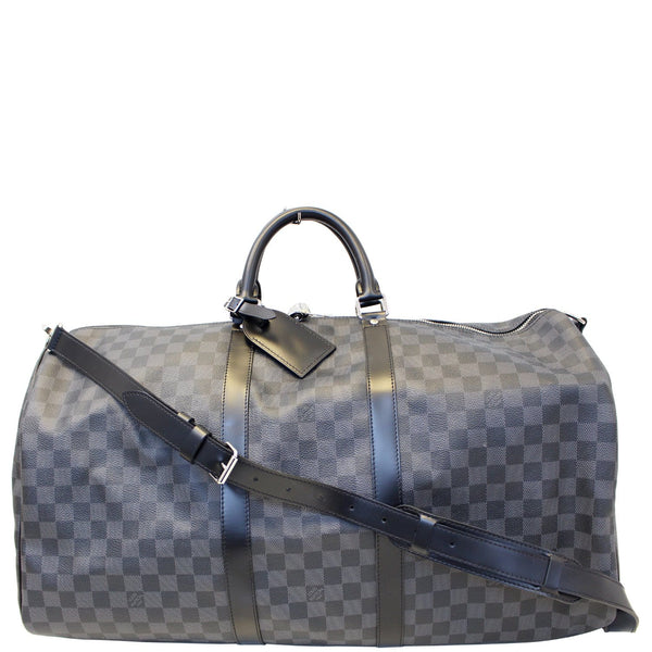 LOUIS VUITTON Keepall 55 Damier Graphite Bandouliere Travel Bag-US