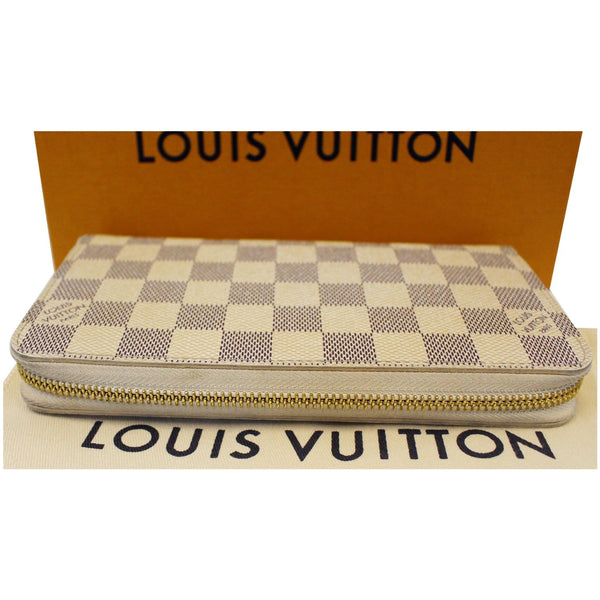 LOUIS VUITTON Damier Azur Zippy Long Wallet White-US